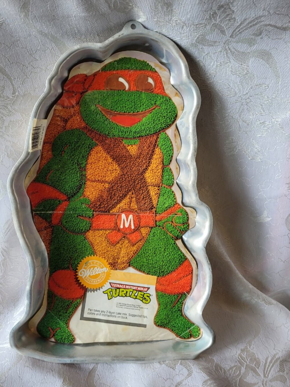 Vintage Wilton Teenage Mutant Ninja Turtles TMNT cake pan insert 1989 Mirage